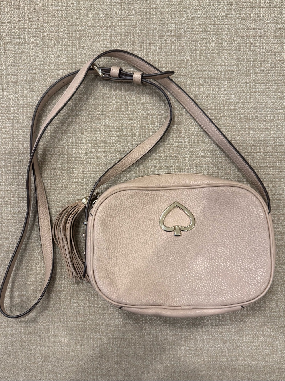 Kate Spade Small Blush Pebbled Leather Crossbody Bag